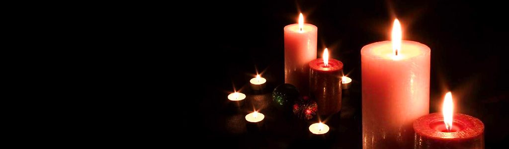 Banner with candles